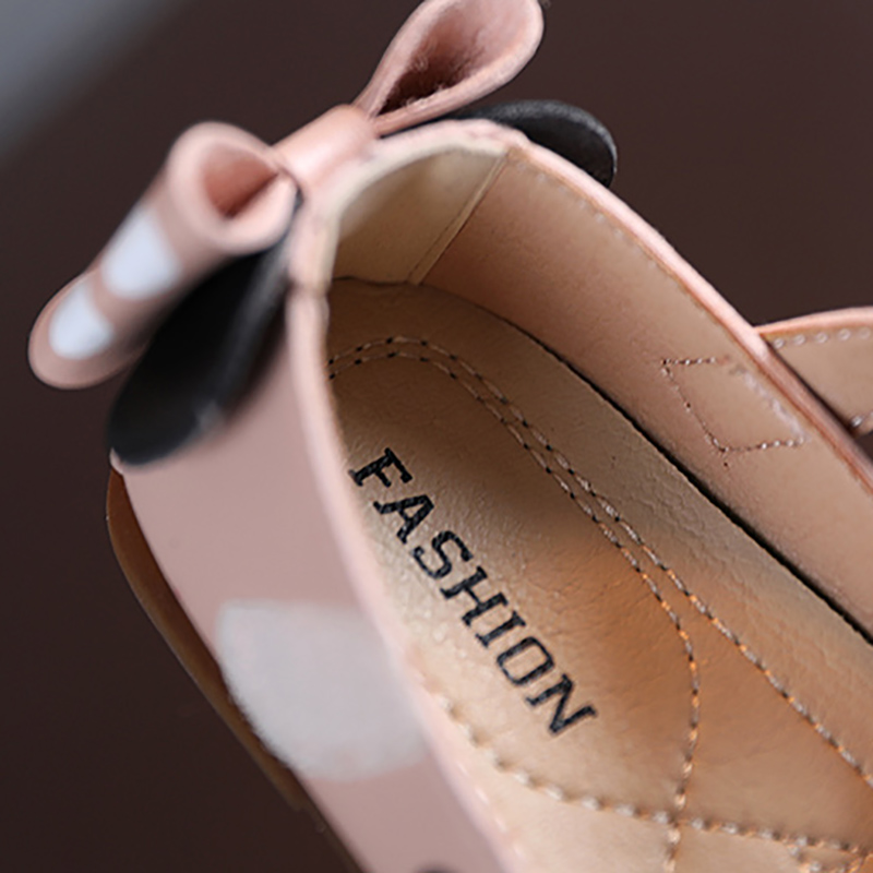 Giày Búp Bê Đế Cao Su Mềm In Hình Chuột Mickey Dễ Thương Dành Cho Bé Gái