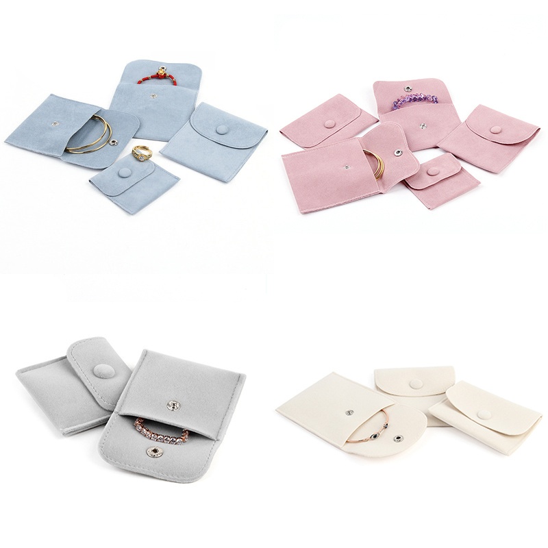 Túi Nhung Đựng Trang Sức Có Khóa Cài Chống Oxy Hóa Chống Oxy Hóa Tiện Dụng
