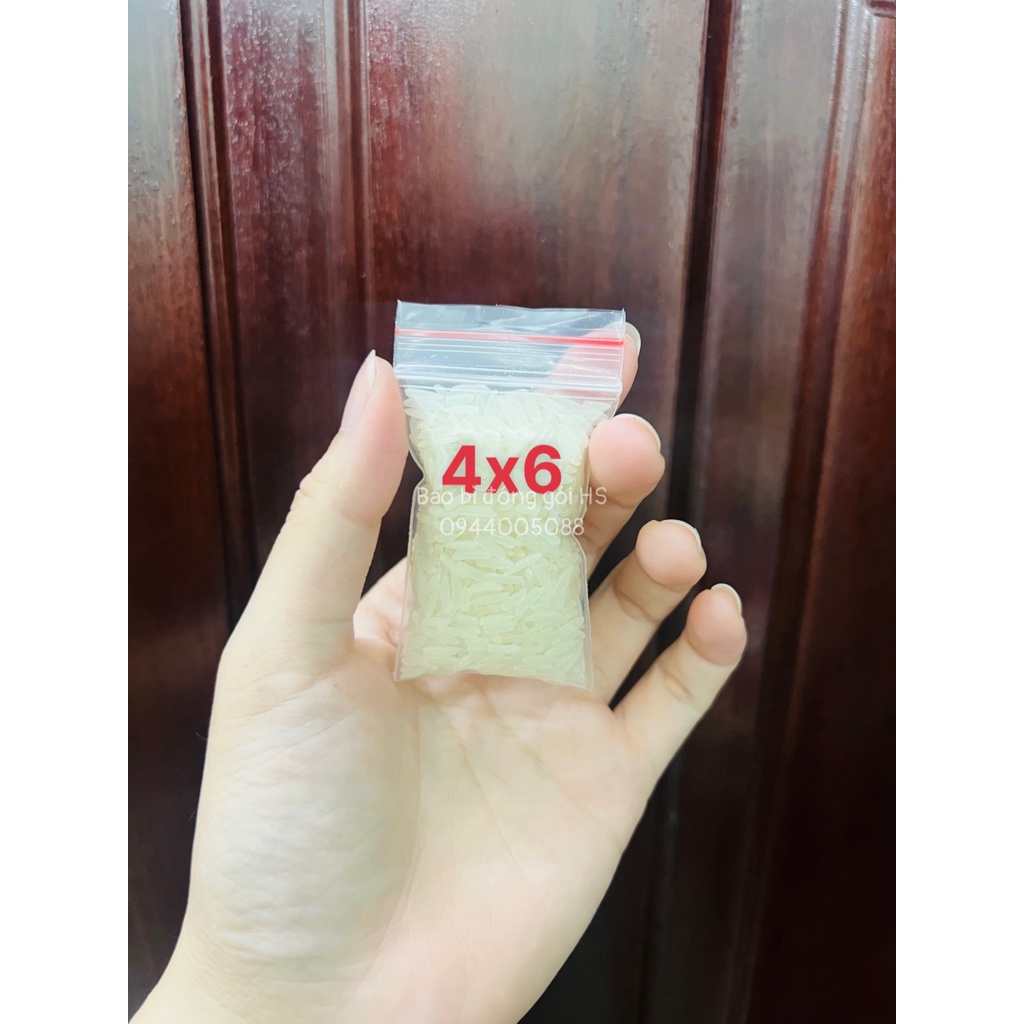 1KG TÚI ZIP CHỈ ĐỎ SIZE NHỎ , TÚI ZIPPER LOẠI DÀY HÀNG ĐẸP-BBĐG