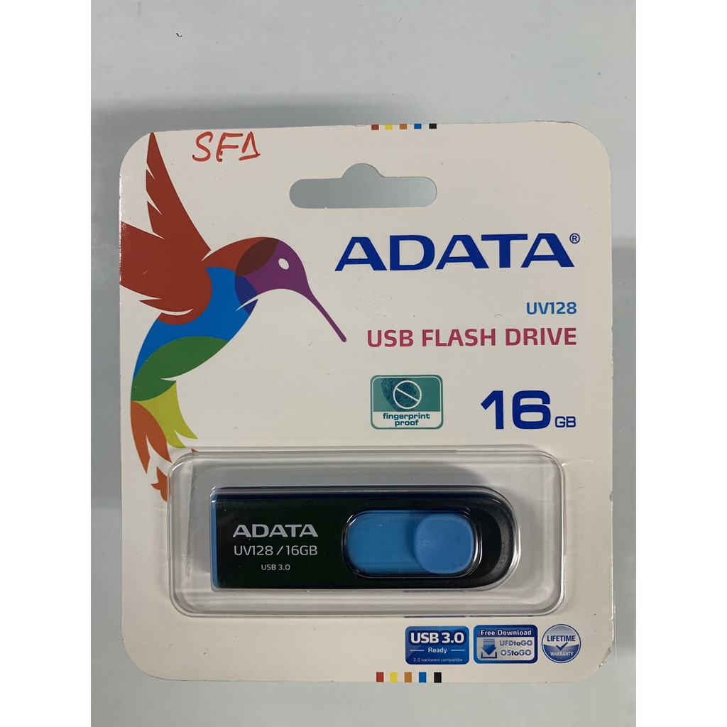 USB 3.0 16Gb ADATA UV128 (Vàng phối đen) - Chính hãng