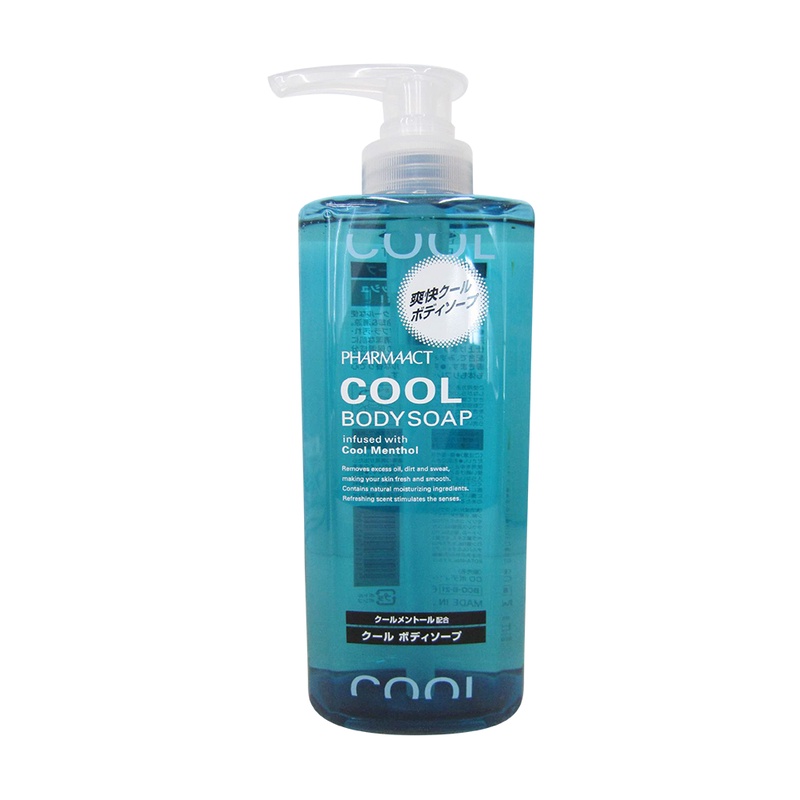 Sữa Tắm Nam Cao Cấp Nhật Bản Bạc Hà Mát Lạnh, Sạch Khuẩn Pharmaact Cool Body Soap (550ml)