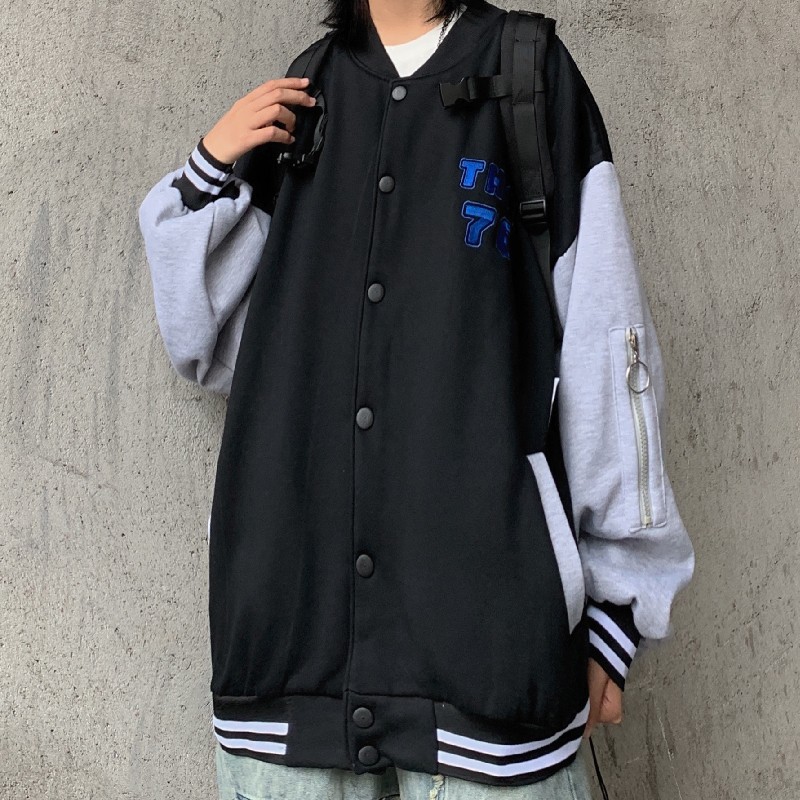 [Mã WASTMAY giảm 15% tối đa 30K đơn 150K] (A5002) áo khoác ulzzang bóng chày bomber 2 màu size M L(kèm video ảnh khách) | BigBuy360 - bigbuy360.vn