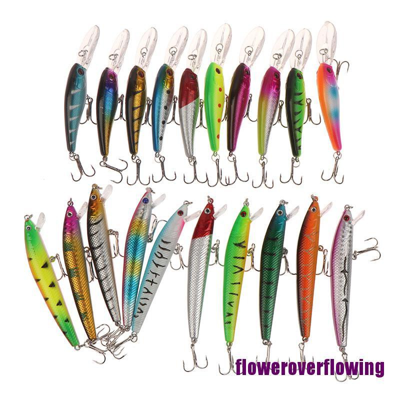 Set 20 Mồi Giả Nhử Cá Bằng Nhựa Tiện Dụng