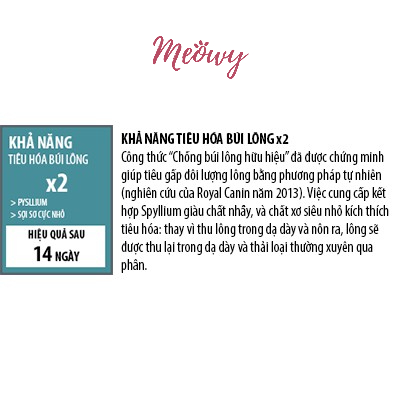 [2kg] Hạt Royal Canin Hairball cho mèo ngăn búi lông - Hair&amp;Skin cho mèo dưỡng lông