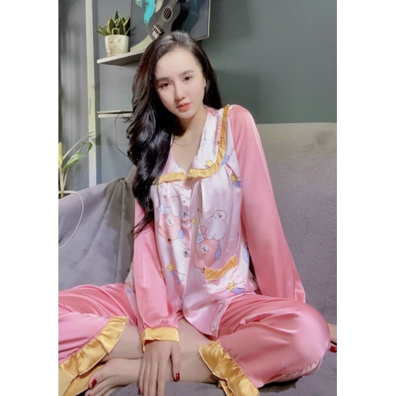 ✅PYJAMA LỤA SATIN (40-56KG), ĐỒ BỘ SAU SINH , ĐỒ BỘ MẶC NHÀ✅