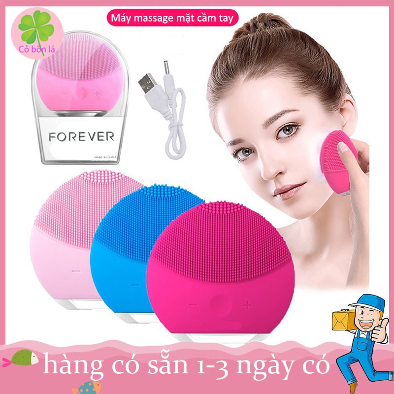 Máy Rửa Mặt Forever Luna Mini 2 - Massage Da Mặt Sóng Siêu Âm 8 Cấp Dộ Có Thể Sạc