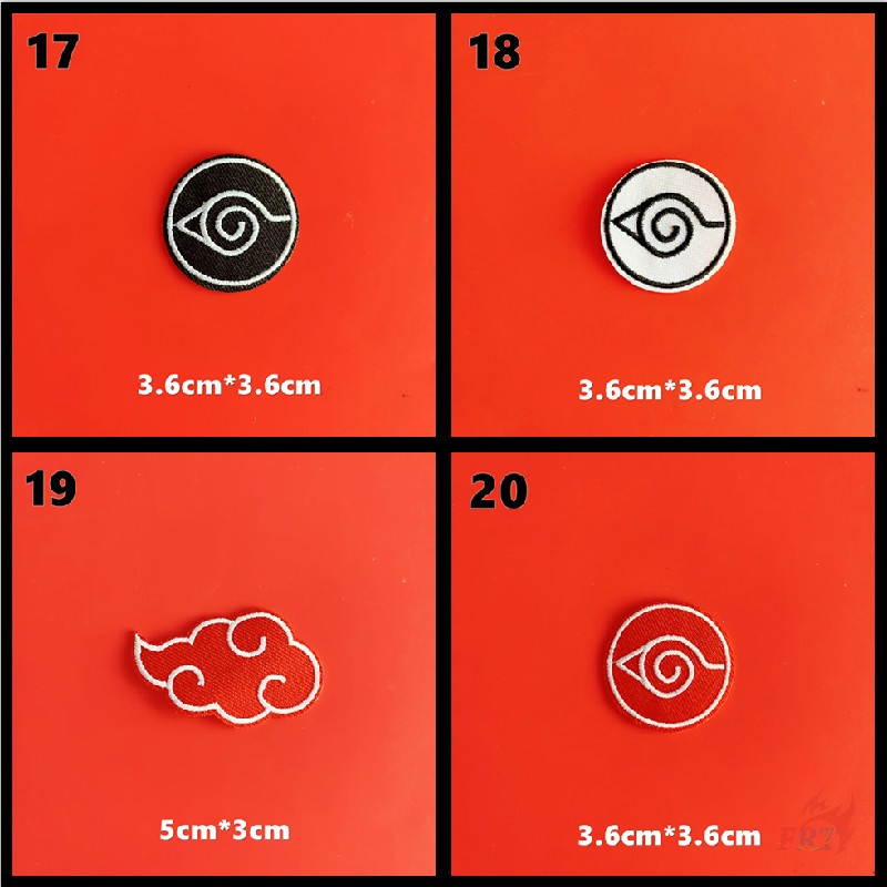 ♥ Miếng Vá Ủi Hình Nhân Vật Hoạt Hình One Piece ♥ 1 Sticker Ủi Thêu Hình Luffy Chopper Akatsuki Sharingan