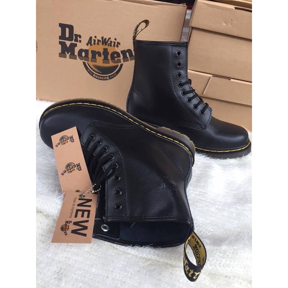 Giày Boots - Giày Dr Martens Da Bò -Bảo Hành 12 Tháng