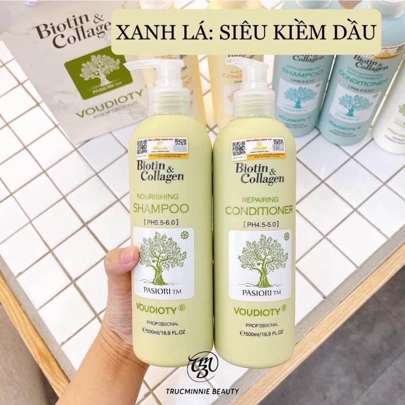 Cặp dầu gội Biotin Collagen