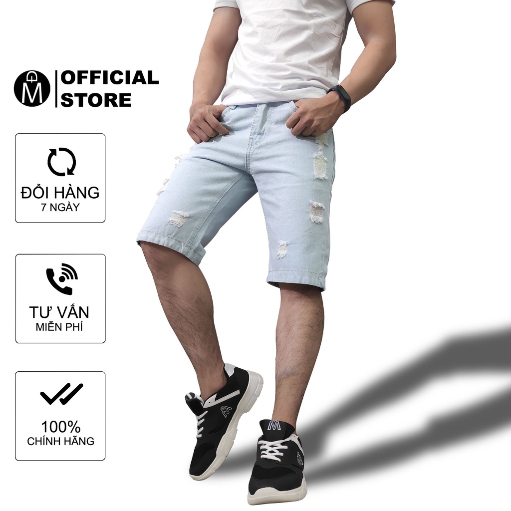 Quần short jeans nam xanh bạc đẹp Q32 MĐ