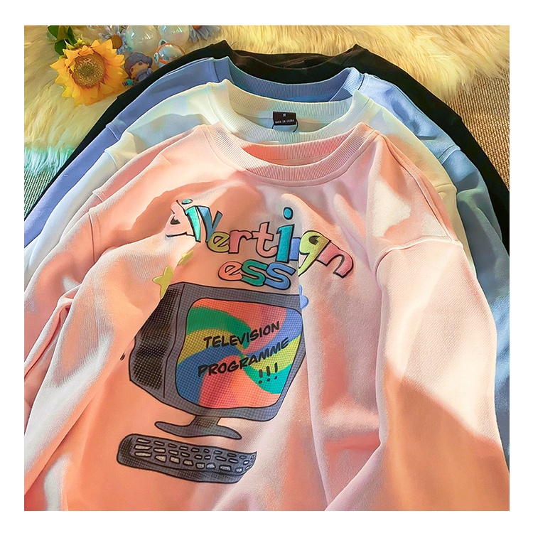 NRVP Áo Hoodie Tay Dài Dáng Rộng Phong Cách Hàn Quốc Mới Cho Nữ