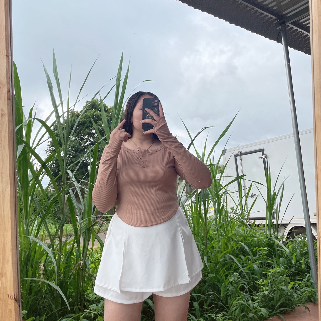 Áo Thun Tay Dài Bigsize Croptop Chất Gân Tăm Lên Phom Dễ Thương MÃ G11