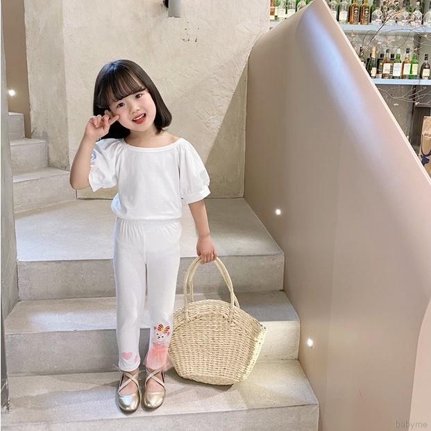 Quần legging họa tiết hoạt hình ba chiều phong cách Hàn Quốc thời trang mùa hè xinh xắn cho bé gái