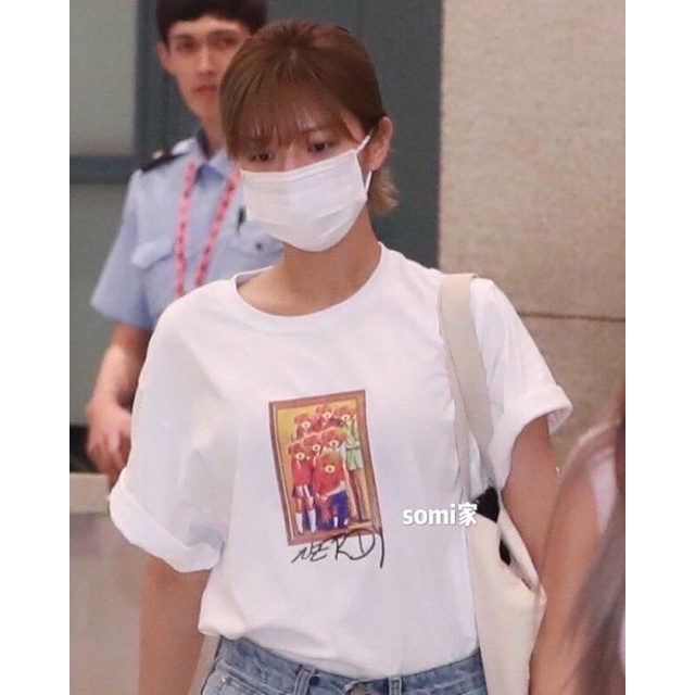 Áo thun Nerdy hình gấu Jisoo BLACKPINK, Taeyeon SNSD, Jungyeon TWICE, Sungjae BTOB, Namjoo APINK, DIA