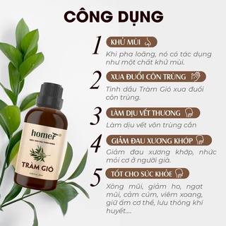 Combo 3 tinh dầu Tràm Gió Homer 20ml/chai