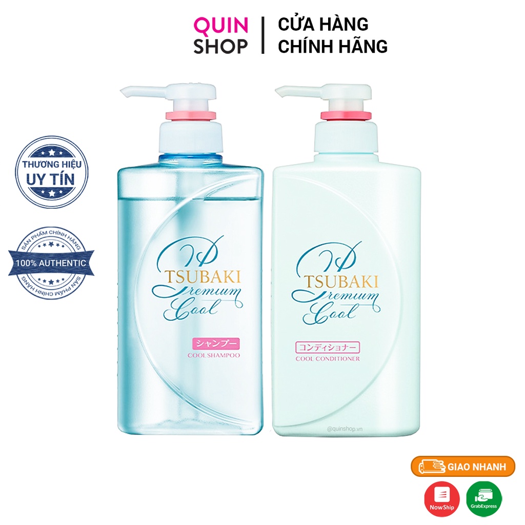 Combo Gội Xả Tsubaki Premium Cool Shampoo &amp; Conditioner Pair Set