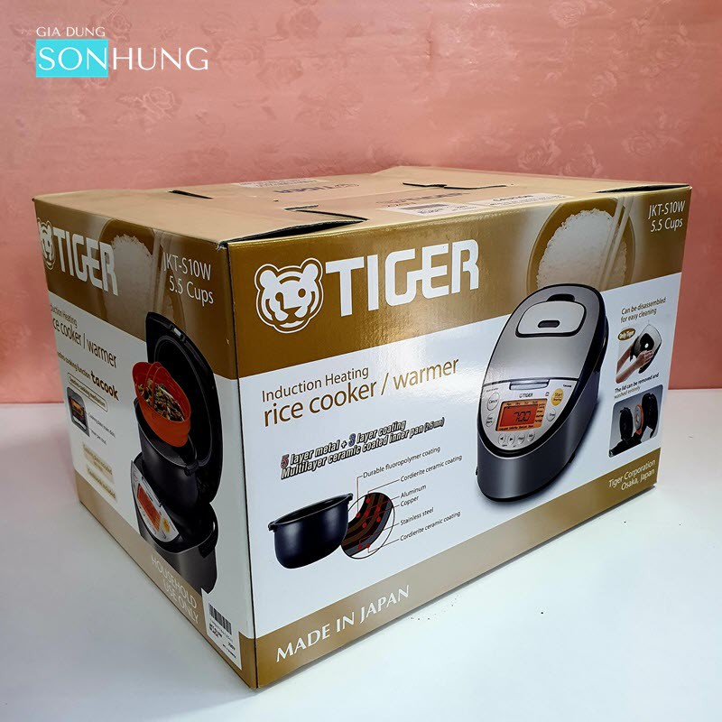 Nồi cơm điện tử cao tần Tiger JKT-S18W Dung tích 1.8 Lít [BẢO HÀNH CHÍNH HÃNG] sản xuất tại Nhật Bản