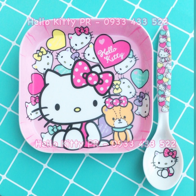 SET BÀN ĂN MELAMINE SIU CUTE HELLO KITTY