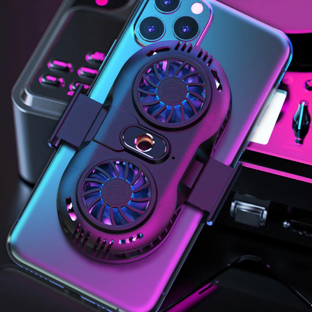 Bộ làm mát điện thoại di động Quạt đôi Bộ tản nhiệt Giá đỡ điện thoại Tấm làm mát Bộ điều khiển gamepad Tản nhiệt | BigBuy360 - bigbuy360.vn