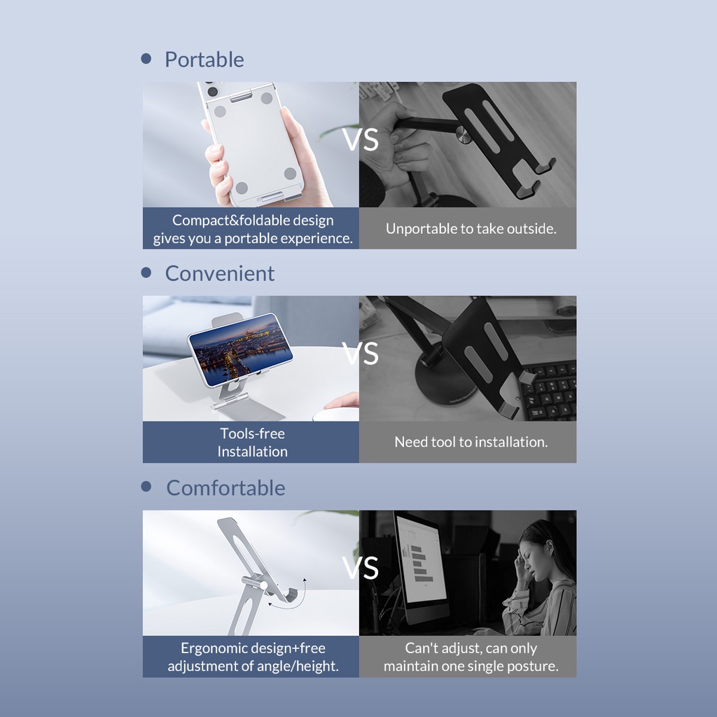 ORICO Giá Đỡ Điện Thoại Đa Năng Bằng Kim Loại