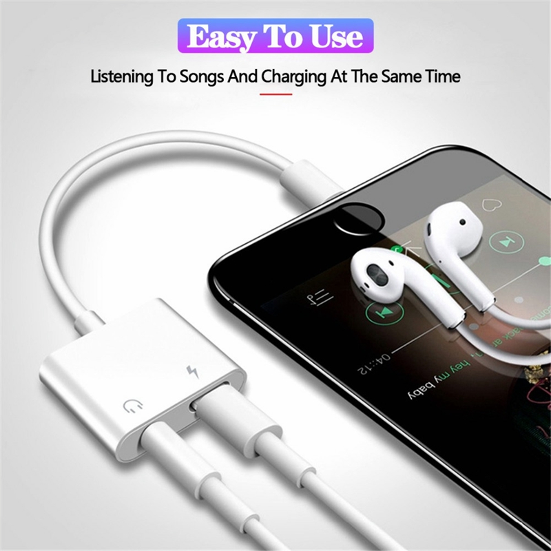 Bộ Chia Cổng Sạc Và Tai Nghe Suntaiho 2 Trong 1 Lightning Sang 3.5mm Cho Iphone Ipad