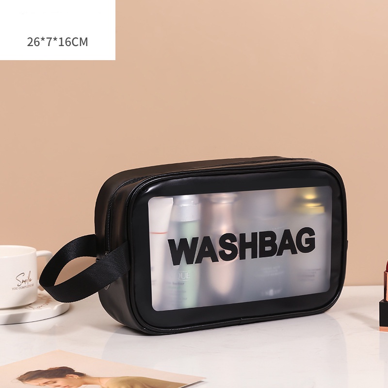 Túi đựng mỹ phẩm du lịch OMIE, túi đựng đồ trang điểm có quai xách Washbag trong suốt không thấm nước, [Đủ Size]
