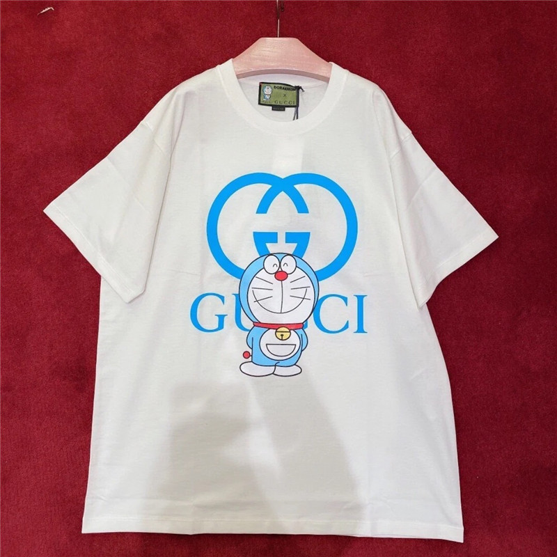 Buy Gucci Gucci 21 New Spring Doraemon X Johno Doraemon Cat Cat Short Sleeve Roun T-shirt