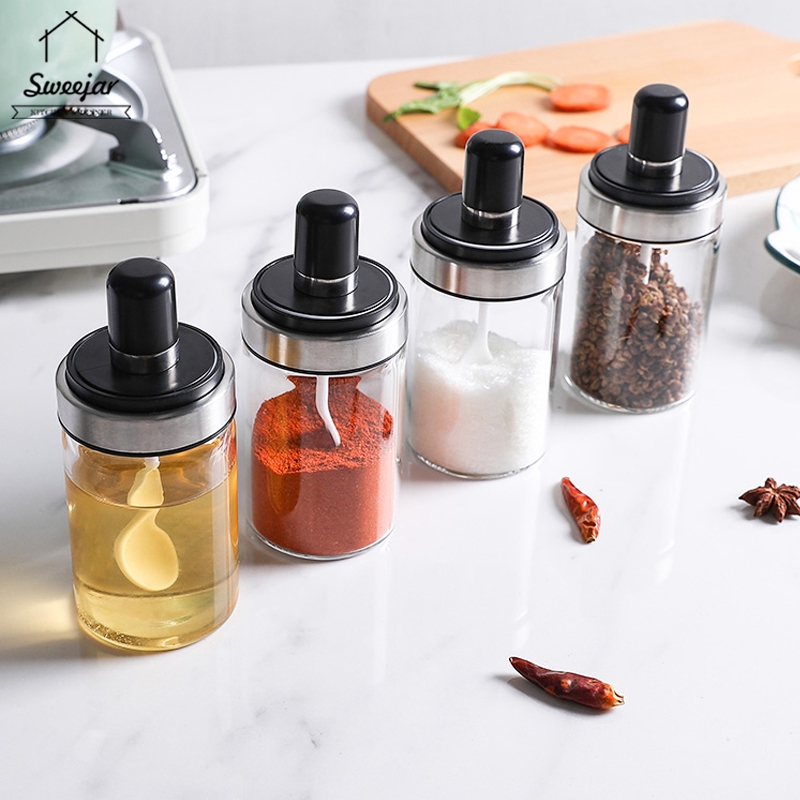 SWEEJAR Lọ Thủy Tinh Đựng Gia Vị Tiện Dụng Cho Nhà Bếp