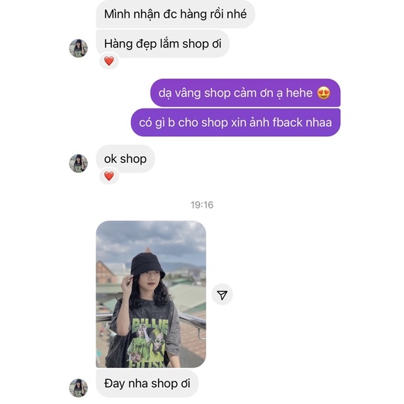 Áo phông BILLIE vải wash