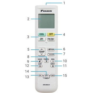Điều khiển điều hòa Daikin lnverter 2 chiều xịn (trắng)