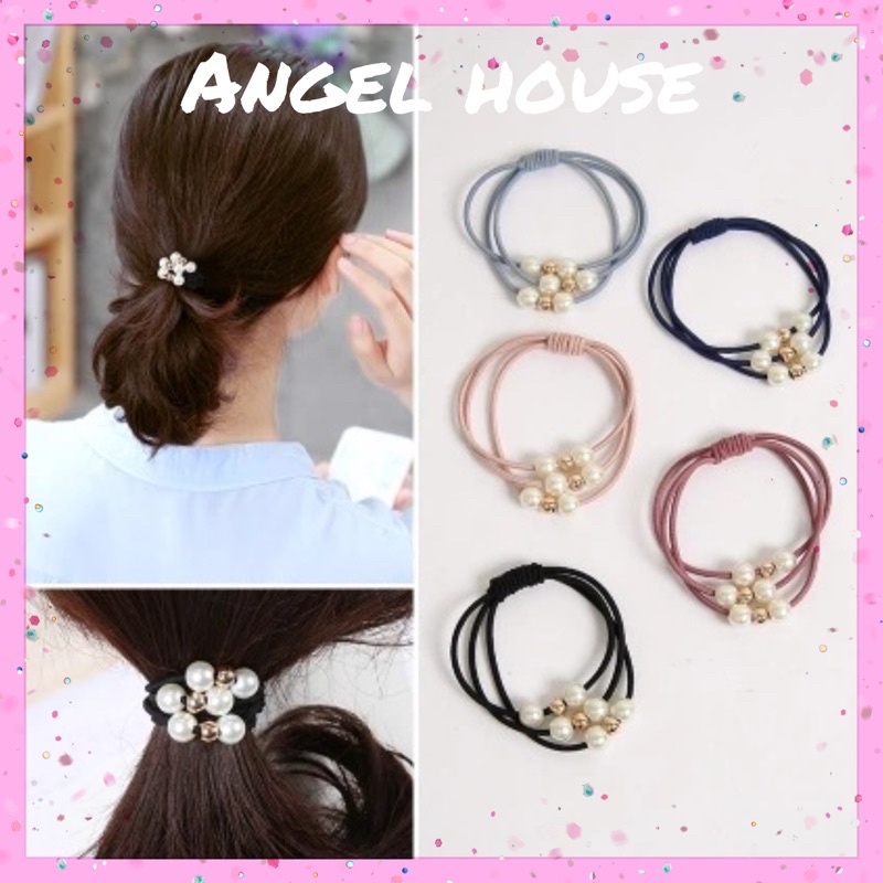 Dây cột tóc co giãn dễ thương phong cách Hàn Quốc