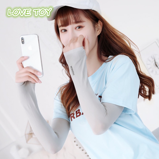 1 Đôi Găng Tay Hở Ngón Bằng Lụa Lạnh Chống Nắng Chống Tia uv