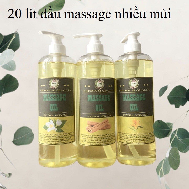 (Nhiều mùi) Combo 20 Lít Dầu Massage Body Tinh Dầu Thiên nhiên 100% dùng cho mọi loại da