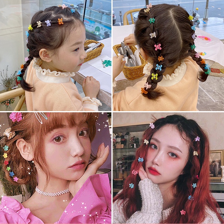 Kẹp Tóc Mini Hình Hoa Hoạt Hình Dễ Thương Thời Trang Cho Bé Gái