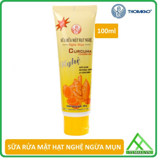 Sữa Rửa Mặt Hạt Nghệ Ngừa Mụn Thorakao 100ml