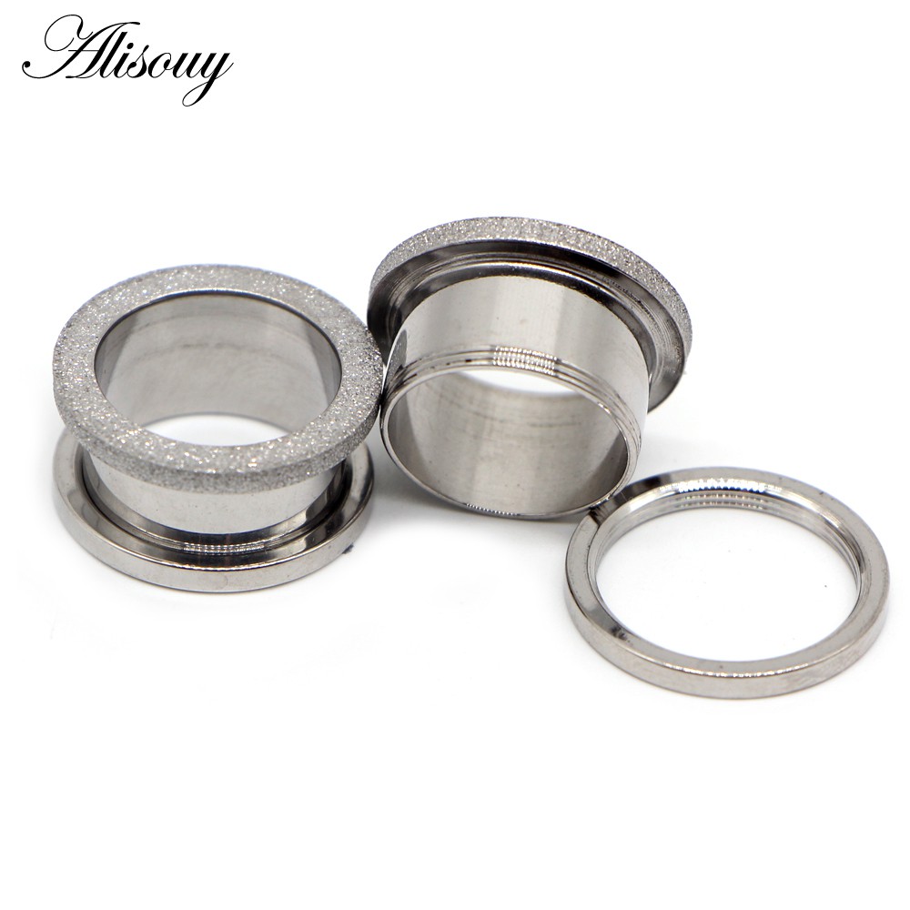 Alisouy Set 2 Khuyên Nong Tai Bằng Thép 3-25mm