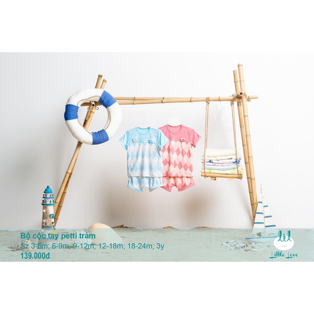 Little love - Lil 2020. 2403/1401. Bộ cộc vải petit siêu mềm mại cho bé