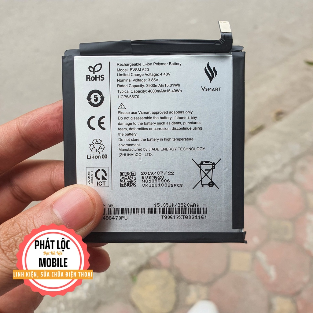 Pin Vsmart Live zin, dung lượng 4000mAh, Mã Pin BVSM-620, Pin new zin hãng