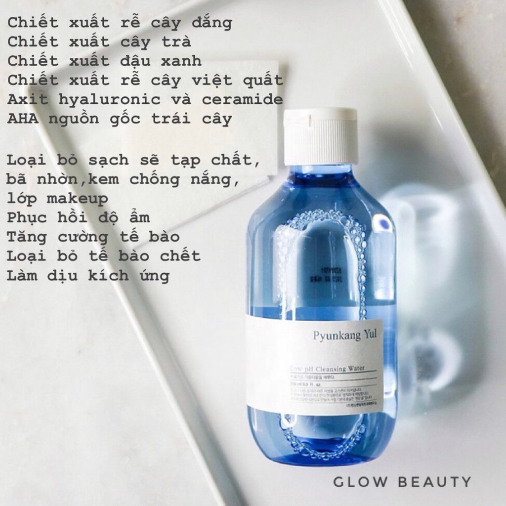 Nước tẩy trang sạch sâu dịu nhẹ cân bằng da Pyunkang Yul Low pH Cleansing Water 290ml [GLOW BEAUTY]