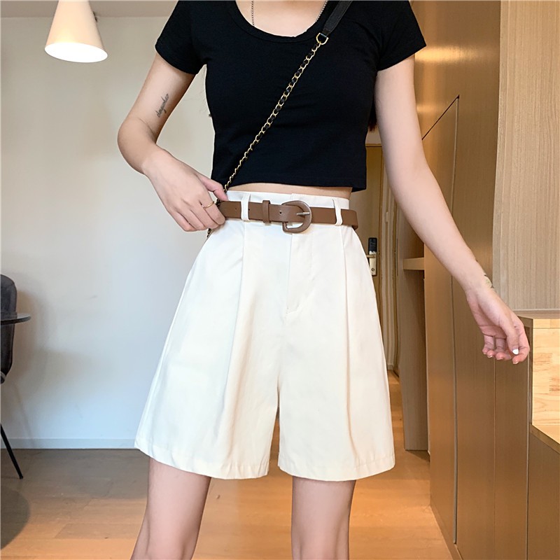 Xiaozhainv Quần short lưng cao phong cách Hàn Quốc thời trang cho nữ | BigBuy360 - bigbuy360.vn