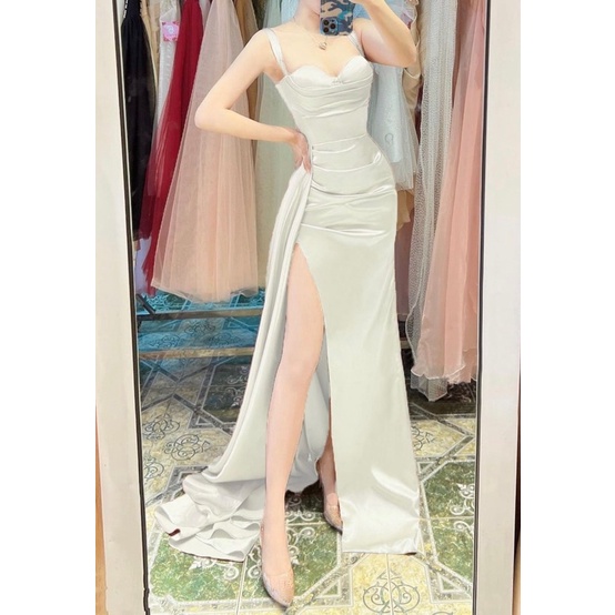 ĐẦM BODY XẺ ĐÙI PHỐI TÀ NGOÀI FULL SIZE S/M/L/XL