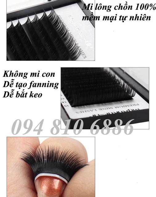 Mi lông chồn nhập khẩu 100% cong C, D