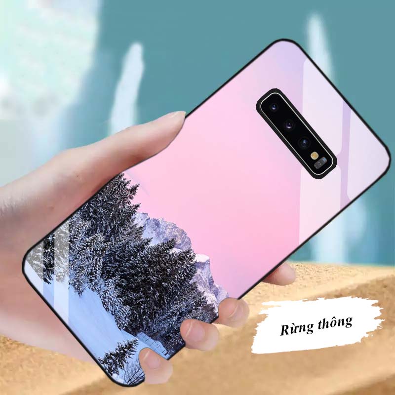 Ốp Lưng SAMSUNG S10, S10E, S10 PLUS, S10 5G Lưng kính cường lực Sang Trọng, Sáng Bóng
