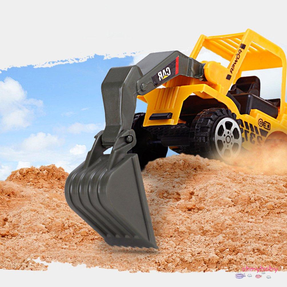 【OMB】 Boy Toy Car Excavator Color Random Child Inertia Model Engineering Car