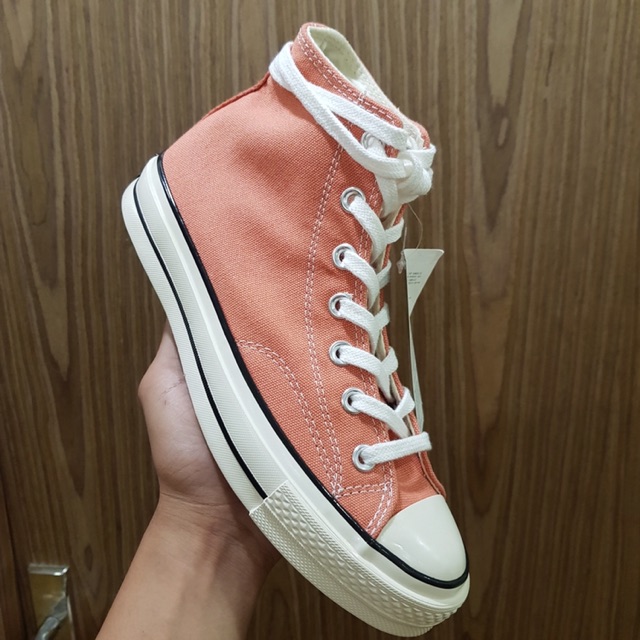 Giày converse cao cổ màu cam đào full size nữ