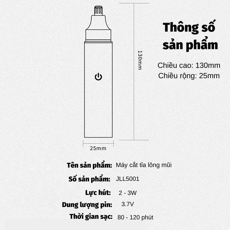 Máy Cắt Lông Mũi Nhỏ Gọn Đa Năng Tiện Ích Sạc Pin Siêu Nhanh Titan.st