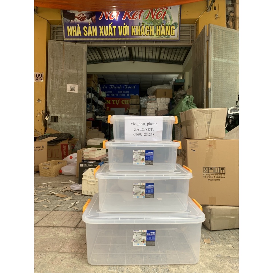 🚀HOẢ TỐC 1H🚀Thùng Nhựa Trong Suốt Duy Tân Các Cỡ 10L/15L/30L/45L/55L/90L