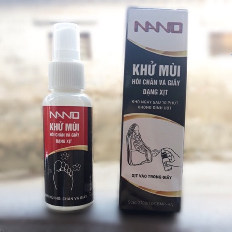 Xịt khử mùi hôi chân và giầy nano