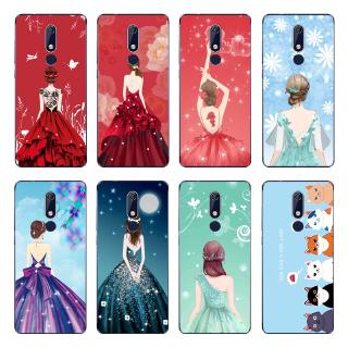 Ốp điện thoại TPU mềm in họa tiết cô gái hoạt hình cho Nokia 3.1 /5.1 Plus/X5 /6.1 Plus/X6 / 7.1 Plus/X7