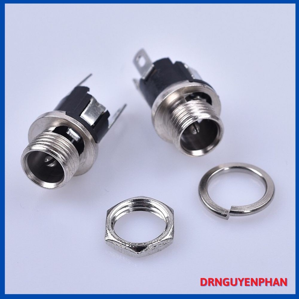 Bgiắc nguồn DC DC025M 5.5*2.1 5.5x2.1mm DC-025M kèm đai ốc chuyên dụng